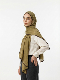 Olive Yeşili Müslin Şal