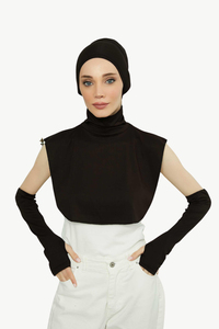 Siyah 3'lü Set Bone, Kolluk ve Boyunluk