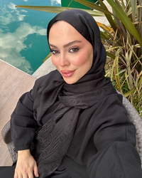 Siyah Imannoor Serena Desen Pamuk Jakar Şal