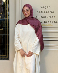Soft Pembe Imannoor Armoni Desen Pamuk Jakar Şal