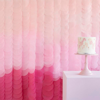 Gigner Ray - Backdrop Tissue Paper Discs Pink Ombre Asılan Süsler