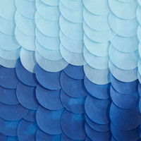 Ginger Ray - Backdrop Tissue Paper Discs Blue Ombre - Mavi Tonlar Arka Fon Asılan Süsler