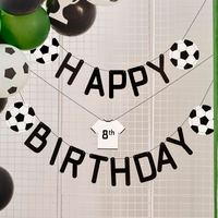 Ginger Ray - Bunting Football Birthday Customisable - Happy Birthday Futbol Asılan Süs Asılan Süsler