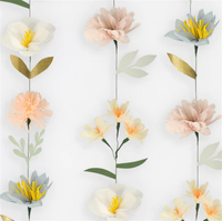 Meri Meri - Flower Wall (Soft Colours) - Çiçek Duvarı (Yumuşak Renkler) Asılan Süsler