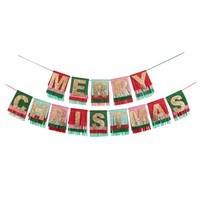 Meri Meri - Merry Christmas Fringe Garland - Merry Christmas Püsküllü Asılan Süs Asılan Süsler