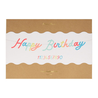 Meri Meri - Rainbow Happy Birthday Garland - Gökkuşağı Happy Birthday Asılan Süs Seti Asılan Süsler