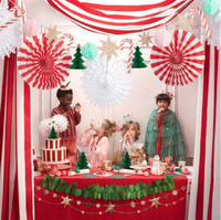 Meri Meri - Xmas Honeycomb Garland - Yeni Yıl Petekli Asılan Süs Asılan Süsler