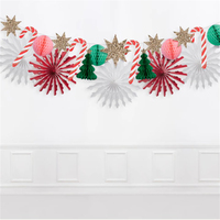Meri Meri - Xmas Honeycomb Garland - Yeni Yıl Petekli Asılan Süs Asılan Süsler