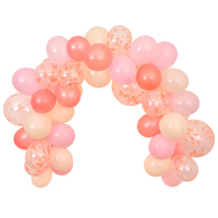 Meri Meri - Pink Balloon & Streamer Garland - Pembe Balonlar & Renkli Şeritler  - 50 balon Balonlar