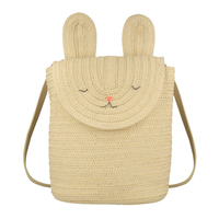 Meri Meri - Raffia Bunny Backpack - Rafya Tavşan Sırt Çantası Çanta & Cüzdanlar