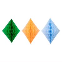 Meri Meri - Rainbow Honeycomb Decoration Kit - Gökkuşağı Petekli Dekor Kiti - 16 parça Çarklar & Küreler