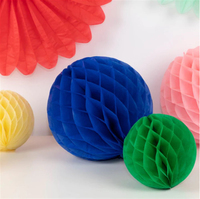 Meri Meri - Rainbow Honeycomb Decoration Kit - Gökkuşağı Petekli Dekor Kiti - 16 parça Çarklar & Küreler