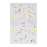 Meri Meri - Unicorn Tattoos - Unicorn Geçici Dövmeleri - 2'li Geçici Dövmeler / Tattoos