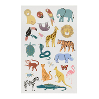 Meri Meri - Wild Animals Tattoo Sheet - Vahşi Hayvanlar Geçici Dövmeleri - 2'li Geçici Dövmeler / Tattoos