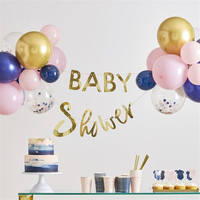 Altın Baby Shower Yazısı ve Balon Dekorlar Gizden Gelenler