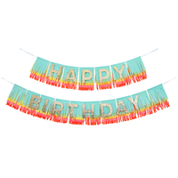 Happy Birthday Gökkuşağı Püsküllü Asılan Süs Gizden Gelenler
