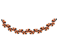 Meri Meri - Black & Orange Stripe Honeycomb Garland - Siyah & Turuncu Petekli Asılan Süs Gizden Gelenler