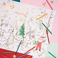 Meri Meri - Christmas Colouring Posters - Yeni Yıl Boyama Posterleri (2'li) Gizden Gelenler
