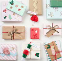 Meri Meri - Felt Christmas Icon Stickers - Yeni Yıl Motifli Çıkartmalar (4'lü) Gizden Gelenler