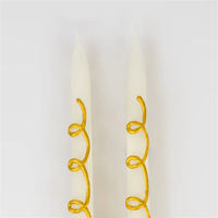 Meri Meri - Gold Swirl Taper Candles - Altın Kıvrımlı Mumlar (2'li) Gizden Gelenler