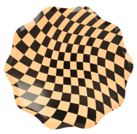 Meri Meri - Halloween Checker Dinner Plates - Cadılar Bayramı Damalı Tabaklar (8'li) Gizden Gelenler