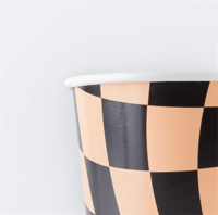 Meri Meri - Halloween Checker Cups - Cadılar Bayramı Damalı Bardaklar (8'li) Gizden Gelenler