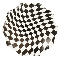 Meri Meri - Halloween Checker Dinner Plates - Cadılar Bayramı Damalı Tabaklar (8'li) Gizden Gelenler
