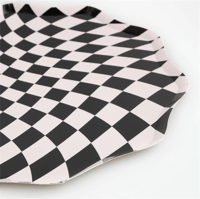 Meri Meri - Halloween Checker Dinner Plates - Cadılar Bayramı Damalı Tabaklar (8'li) Gizden Gelenler