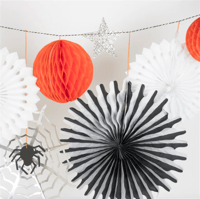 Meri Meri - Halloween Honeycomb Shapes Garland - Halloween Asılan Süs Gizden Gelenler