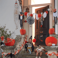 Meri Meri - Halloween Honeycomb Shapes Garland - Halloween Asılan Süs Gizden Gelenler