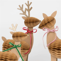 Meri Meri - Honeycomb Reindeer Family - Rengeyiği Ailesi Dekorlar (3'lü) Gizden Gelenler