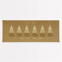 Meri Meri - Ivory Mini Tree Candles - Krem Mini Ağaç Mumlar (6'lı) Gizden Gelenler