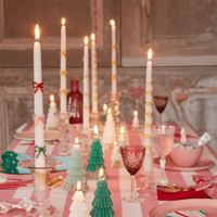 Meri Meri - Ivory Tree Candles - Krem Renk Ağaç Mumlar (3'lü) Gizden Gelenler