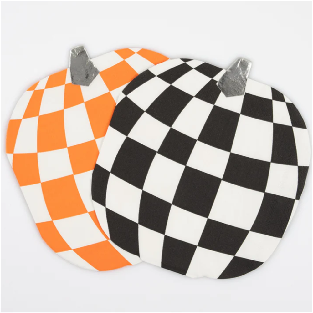Meri Meri - Mod Pattern Pumpkin Napkins - Modern Desenli Balkabağı Peçeteler (16'lı) Gizden Gelenler