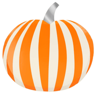 Meri Meri - Mod Pattern Pumpkin Plates - Modern Balkabağı Tabaklar (8'li) Gizden Gelenler