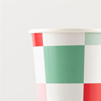 Meri Meri - Multi Check Cups - Kareli Bardaklar (8'li) Gizden Gelenler