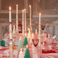 Meri Meri - Multi Colour Bow Taper Candle - Renkli Kurdeleli Mumlar (2'li) Gizden Gelenler