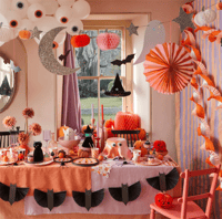 Meri Meri - Pastel Honeycomb Halloween Garland - Halloween Pastel Tonlar Asılan Süs Gizden Gelenler