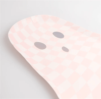 Meri Meri - Pink Checker Ghost Plates - Pembe Hayalet Tabaklar (8'li) Gizden Gelenler