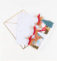 Meri Meri - Santa's Sleigh 3d Scene Card - Noel Baba'nın Kızağı 3D Sahne Kartı Gizden Gelenler