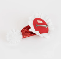 Meri Meri - Sequin Santa Hat Hair Clip - Noel Baba Şapkası Toka Gizden Gelenler