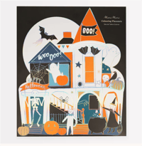 Meri Meri - Shaped Halloween Coloring Placemats - Cadılar Bayramı Karakterli Boyanabilir Amerikan Se Gizden Gelenler