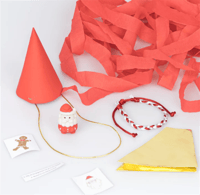 Meri Meri - Surprise Santa Hats - Süprizli Noel Baba Şapkalar (3'lü) Gizden Gelenler