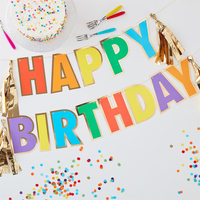 Renkli Happy Birthday Asıllan Süs Gizden Gelenler