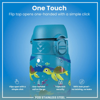 ION8ION8 - Çocuk Su Termosu - Deniz Kaplumbağaları - 320 ml - SızdırmazI8TS320PBSEATUR