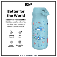 ION8ION8 - Çocuk Su Termosu - Köpekbalıkları - 320 ml - SızdırmazI8TS320PABSHARK