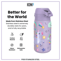 ION8ION8 - Çocuk Su Termosu - Mor Unicorn - 320 ml - SızdırmazI8TS320PVUNI