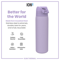 ION8ION8 - İnce Su Termosu - Açık Mor - 500 ml - SızdırmazI8TS500PERI