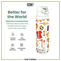 ION8ION8 - İnce Su Termosu - Futbol - 500 ml - SızdırmazI8TS500PIFOOT