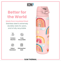 ION8ION8 - İnce Su Termosu - Gökkuşağı - 500 ml - SızdırmazI8TS500PPRAINB